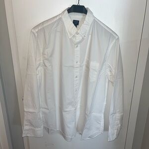 J. Crew White Casual Button Down Shirt